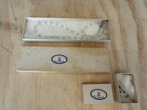 Vintage Solvang Necklace And Darling Set Clear Crystal Style